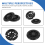 1Pair 120mm LED Flashing Wheels with Bearings Front/Rear ,Black 8