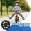 1Pair 120mm LED Flashing Wheels with Bearings Front/Rear ,Black 6