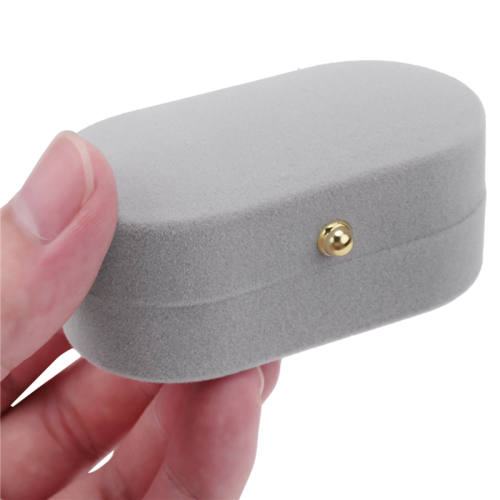 Samt Seide Paar Ring Box Ehering Single Hochzeits Vorschlag Abschied Schmuck Schatulle A.