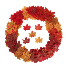 KüNstliche Ahorn Blatt Simulation Dekoration Seide GefäLschte Herbst Familie