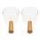 2PCS Transparent Glass with Wooden Handle, Creamer Pitcher. 100Ml 4
