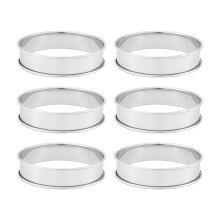 1 Satz 6 Edelstahl Runden Muffin Ringe mit Doppelten Crimpen , Robust und Langlebig. SpüLmaschinenfest Leicht zu Reinigen.