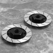 4 StüCke Metall Bremse Scheibe Felgen Kasten Hex Adapter 12Mm für 1/10 D4 On-Road Racing RC Auto Teile,Schwarz