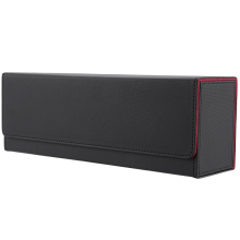 für Pult Box 400 Karten Zur Aufbewahrung Deck PU Leder Sammeln Spiele (Schwarz+Rot)