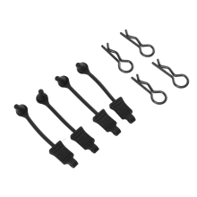 4 StüCk Gummi KöRper Clip Halter Schale Festes SchnAlle Schloss AR390178 für 1/7 1/8 ARRMA Mojave Limitless Kraton RC Auto
