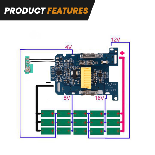 10Pcs BL1830 Li-Ion Battery Charging Protection Board for 2