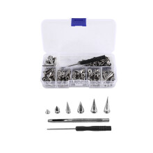 70 Sets Silber Gemischte Form Spikes und Nieten Croc Leder Kit für Kleidung Schuhe GüRtel Mach Es Selbst