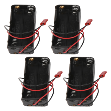 4 Packungen 6V 4XAA Batterie BehäLterkoffer Halten Kasten JST Plug Receiver für Redcat 1/8 1/10 RC Nitro Power Auto Lastwagen