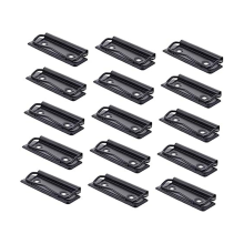 15 StüCk Plattenhalter für Schreibwaren, Edelstahl-Clips, Taschenordner, BüRoordner, Schwarz, Montierbare Klemmbretter, Clips, Akten