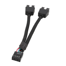 1 StüCk Computer-Motherboard USB-VerläNgerungskabel 9 Pin Buchse auf 2 Stecker Y-Splitter Audio HD-VerläNgerungskabel für PC DIY