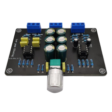 2-Wege-Subwoofer-Frequenzteilerplatine Elektronische Tiefpassfilter-Frequenzweiche AC12V NE5532(88Hz)