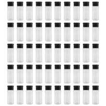 50 StüCk Kunststoff-GewüRzgläSer mit Streudeckeln, GewüRzbehäLter, Kunststoff-GewüRzflaschen, GewüRzstreuer, 3,3 Oz/100 Ml, Schwarz