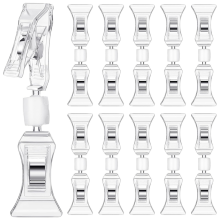 50 StüCk Doppelseitige Schilderklammern, Schilderdisplay, Mini-Clip, Transparent, Drehbar, Für Waren, Schilderhalter, Kunststoff-Tag-Clip