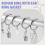 24 Pack Metal Curtain Rings, 30mm Internal Diameter Eyelets, Silver 5