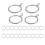 24 Pack Metal Curtain Rings, 30mm Internal Diameter Eyelets, Silver 3