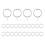 24 Pack Metal Curtain Rings, 30mm Internal Diameter Eyelets, Silver 1