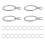 24 Pack Metal Curtain Rings, 30mm Internal Diameter Eyelets, Silver 4