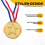 100 Pieces Kids Plastic Winner Medals Gold Award 10