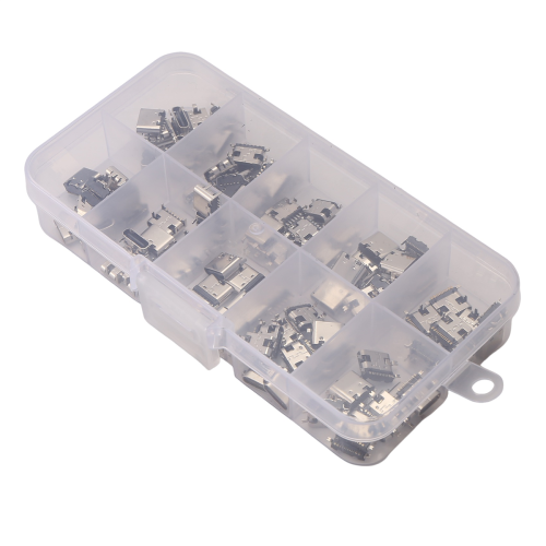 100Pc 10Models Type-C USB Charging Dock Connectors Mix 6Pin and 16Pin 2