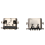 100Pc 10Models Type-C USB Charging Dock Connectors Mix 6Pin and 16Pin 8