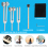 (128Hz, 256Hz, 512Hz)Tuning Fork Set, Tuning Forks with Reflex Hammer 6