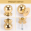 10 Pcs Cabinet Knobs Round Ball Bathroom Gold 9