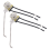 Ceiling Fan Light Switch ZE-109 2Pcs Silver 3