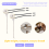 Ceiling Fan Light Switch ZE-109 2Pcs Silver 6