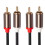 to 2 Male Audio Cable Gold-Plated 7