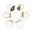 6Pcs Christmas Napkin Rings Xmas Holder Wreath 1