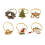 6Pcs Christmas Napkin Rings Xmas Holder Wreath 3
