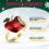 Napkin Rings Set of 6, Red Ring for Wedding, 8