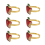 Napkin Rings Set of 6, Red Ring for Wedding, 3