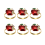 Napkin Rings Set of 6, Red Ring for Wedding, 1