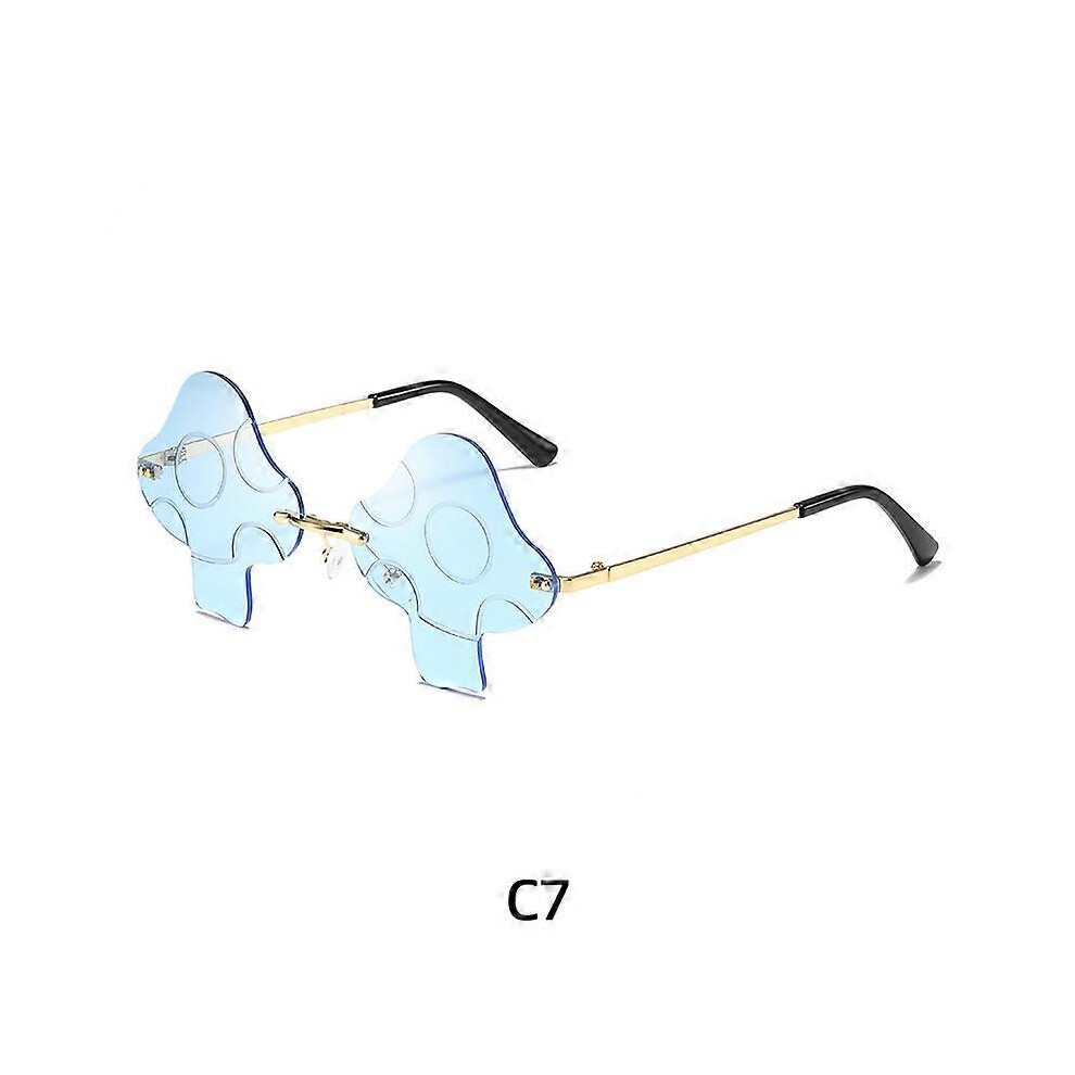 Women Irregular Sunglasses Personalized Mushroom Sunglasses Rimless Sunglasses-image-OPC-PJ66TYJ-NEW