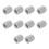 10Pcs M10x1.5-17-L22mm Hex Coupling Nuts 304 SS Silver 16