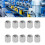 10Pcs M10x1.5-17-L22mm Hex Coupling Nuts 304 SS Silver 14