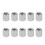 10Pcs M10x1.5-17-L22mm Hex Coupling Nuts 304 SS Silver 15