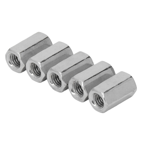 20PCS M6x1.0-10 L18mm Hex Coupling Nuts Stainless Steel 2