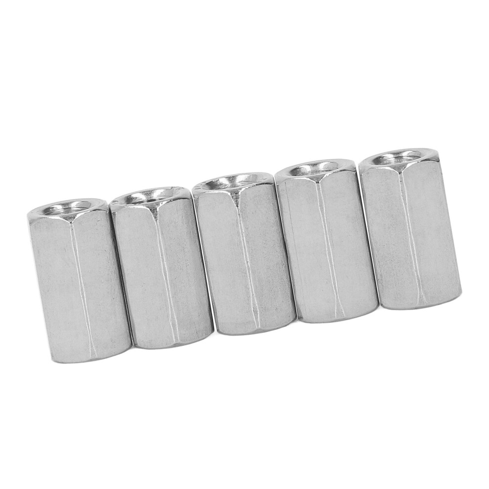 20Pcs M6x1.0-10 L18mm Hex Coupling Nuts Stainless Steel 8071329145507