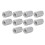 10Pcs M8x1.25 Stainless Steel Hex Coupling Nuts Silver 1