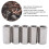 5Pcs M12x1.75-19 L45mm Hex Coupling Nut Silver Steel 7