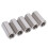 5Pcs M12x1.75-19 L45mm Hex Coupling Nut Silver Steel 2