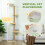 PawHut Wall Mounted Cat Shelves with 4 Climbing Platforms for Indoor, Light Grey 4