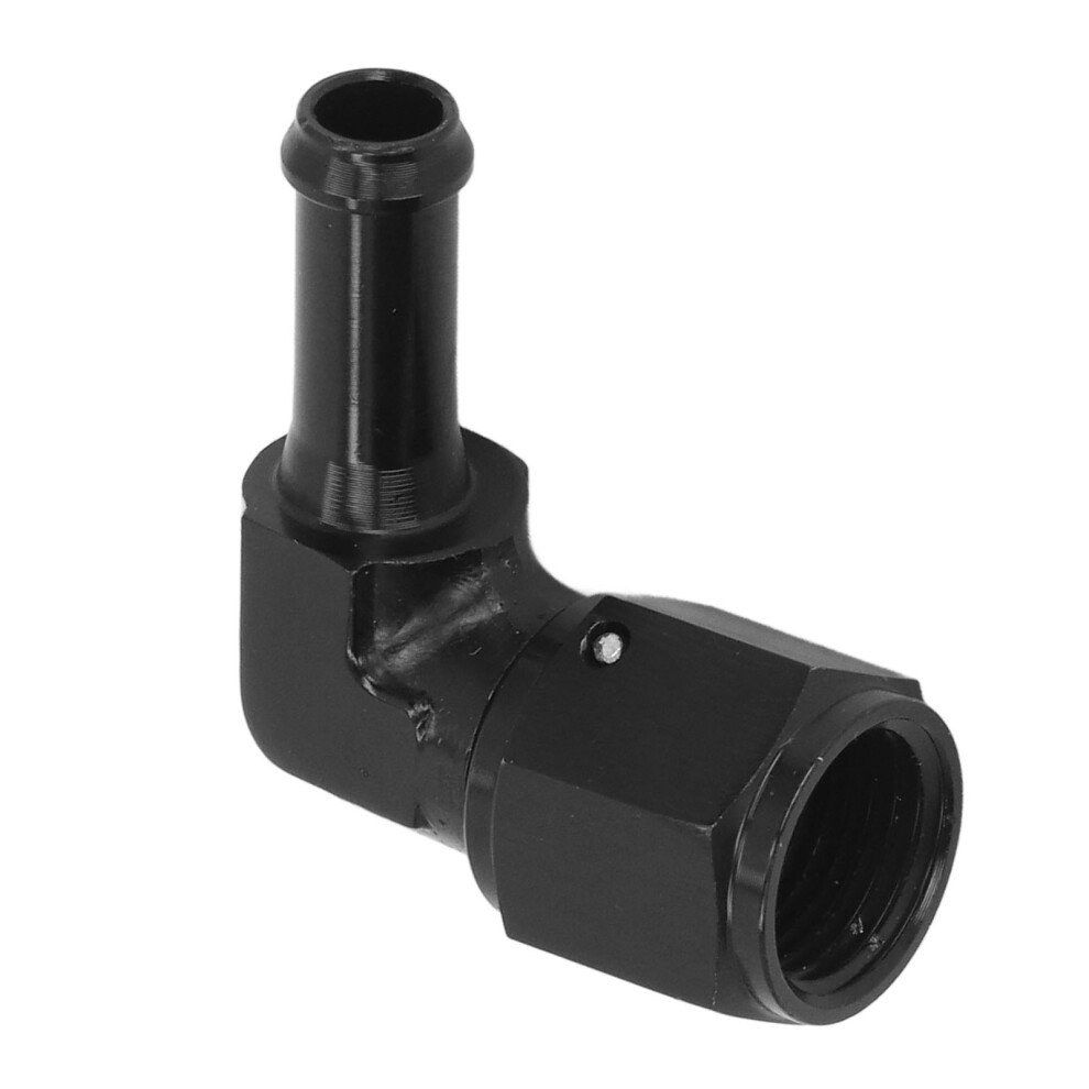 6An 90 Aluminum Fuel Line Adapter 5/16 Barb Black 4641329150678