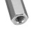 5 Pcs M10x1.5 L55mm 304 SS Hex Coupling Nuts Silver 10