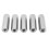 5 Pcs M10x1.5 L55mm 304 SS Hex Coupling Nuts Silver 2