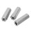 5 Pcs M10x1.5 L55mm 304 SS Hex Coupling Nuts Silver 12