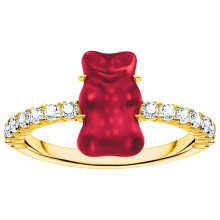 Thomas Sabo - TR2459-414-10-52 - Ring - 925er Silber - Damen - Goldbär rot - Weite 52