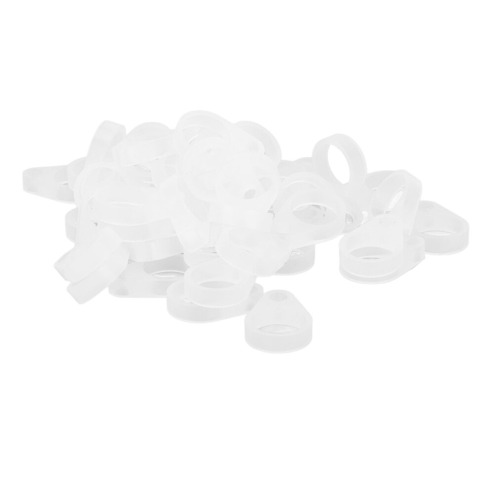 50Pcs Silicone Hearing Aid Loops Flexible Clips Small